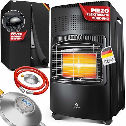 KESSER® Stufa a gas in ceramica 4200 Watt incl. regolatore di pressione del gas, bruciatore a infrarossi in ceramica, potenza termica, bombole di gas butano o propano fino a 15kg