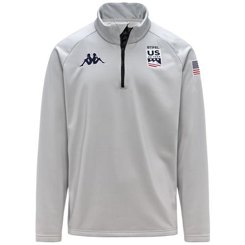 Kappa 6CENTO 821 US, Micropile in Tessuto Stretch Unisex (IT, Testo, M, Regular, Regular, Grey Lt Lead)