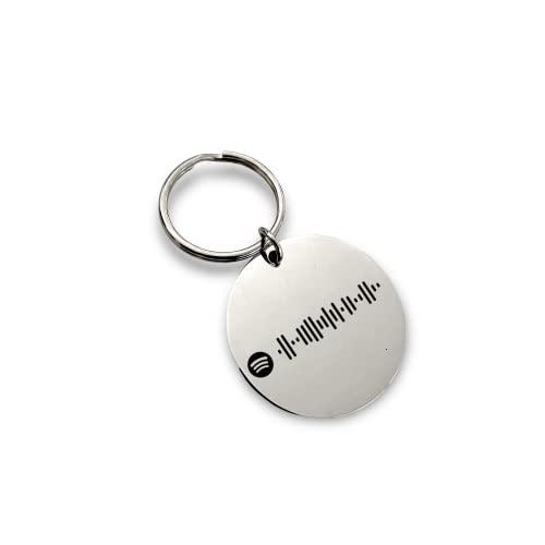 Portachiavi Spotify in acciaio inossidabile personalizzato con canzone e dedica! Idea regalo