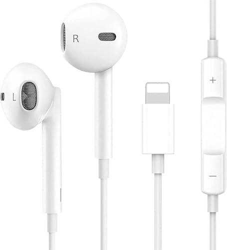 ROOSTON Cuffie per iPhone, Auricolari con filo Controllo del volume e del microfono, Cuffie Compatibile con iPhone 14/14 Pro/13/13Pro/12/12 Pro/SE/11/11Pro Max/XS Max/X/XR/8/7 Plus