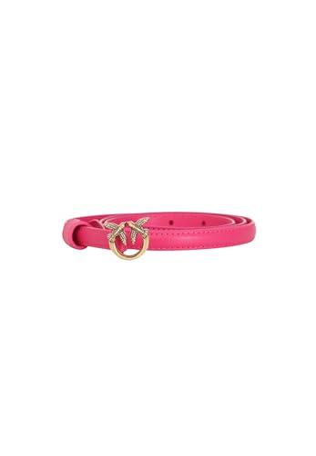 Pinko Love Berry H1 Belt Vitello Seta Cintura, N17Q_Pink Antique Gold, S Donna