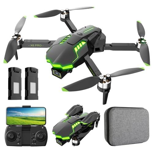 Drone con Telecamera HD 1080P per Bambini Droni con Motore Brushless, Giocattoli Regalo per Ragazzo e Uomo (Green)