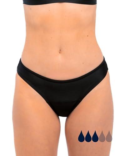 SORIO® Bikini Mestruale per Donna e Ragazza - Solo Slip - Assorbente, Anti-perdite e Anti-Odore - Costume Mestruale per Ciclo Medio - Discreta, Confortevole e Innovativa - Piscina & Spiaggia - Eva