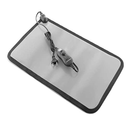 InnovaGoods - Tappetino Elettrico Riscaldante 50W, Riscaldamento Rapido, Distribuzione Uniforme del Calore, Design Ultra Sottile, PVC Alluminio, Grigio, 1 Unidad