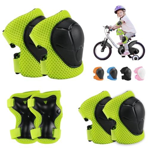 Protezione Kit per Bambini 6 in 1 Protezioni Skateboard Bambino Set di Ginocchiere Protezioni Ginocchiere Gomitiere Tutore Polso Set per Ragazze Ragazzi Skateboard Bicicletta Pattinaggio Monopattino