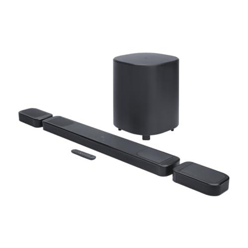 JBL Bar 1000 MK2, Soundbar Bluetooth a 7.1.4 Canali per TV con Altoparlanti Rimovibili, Subwoofer da 10”, Audio Surround Dolby Atmos e DTS:X, HDMI eARC, Wi-Fi, PureVoice 2.0 e MultiBeam 3.0, Nero