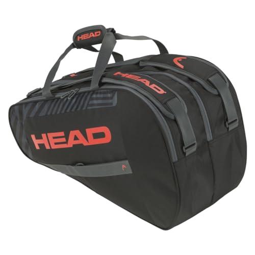 HEAD Base Padel Bag Borsa da Paddle, Nero/Arancio, M