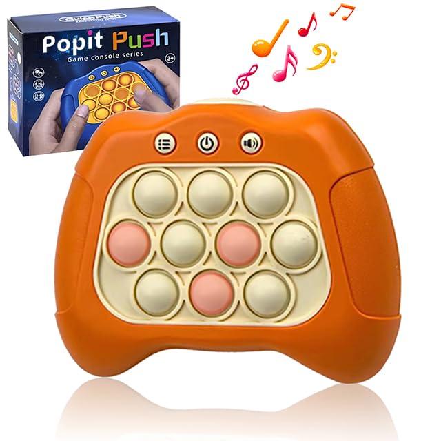 Jastown Gioco Quick Push Bubbles Per Bambini, Pop It Game, Poppit Elettronico,Giocattoli Sensoriali Fidget Toys, Giocattolo Antistress, Pop Fidget Game Giocattoli Per Ragazzi, Ragazze (arancione)