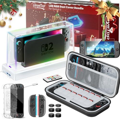 HEYSTOP Set di Accessori per Nintendo Switch 2 con Custodia da Trasporto Switch 2, Cover Protettiva Switch 2, Dock con Copertura Antipolvere Switch 2, Protezione per lo Schermo per Nintendo Switch 2