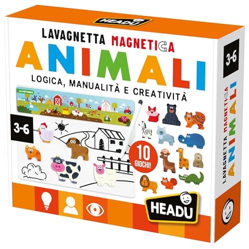 HEADU - 10 Giochi con gli Animali Magnetici - Tantissime sagome per divertirsi e imparare | Giochi Educativi 3-6 Anni
