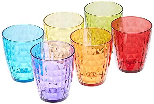 Tognana Gemma, Set 6 Bicchieri cc 320, Vetro, Multicolore