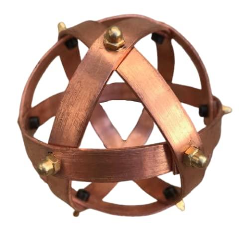 Genesa Crystal Rame Accessorio tascabile 8cm di diametro, fasce larghe 9-10mm e fissate con dadi ciechi in ottone.