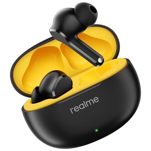 realme T110 Cuffie Bluetooth, Auricolari Bluetooth 5.4, Cancellazione del rumore dell’enc ia, Cuffie Wireless In-ear, Bass Driver Dinamico da 10 mm, 38 Ore di Riproduzione, Resistenza Acqua IPX5, Nero
