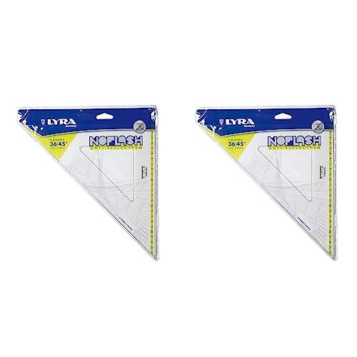 Lyra Noflash Squadra 36cm/45°in Busta PVC (Confezione da 2)
