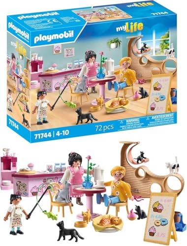 PLAYMOBIL | My Life | Casa dei Cuccioli, Set di Figurine Animali | Giocattolo per Bambini dai 4 anni | 71743, Cat Café