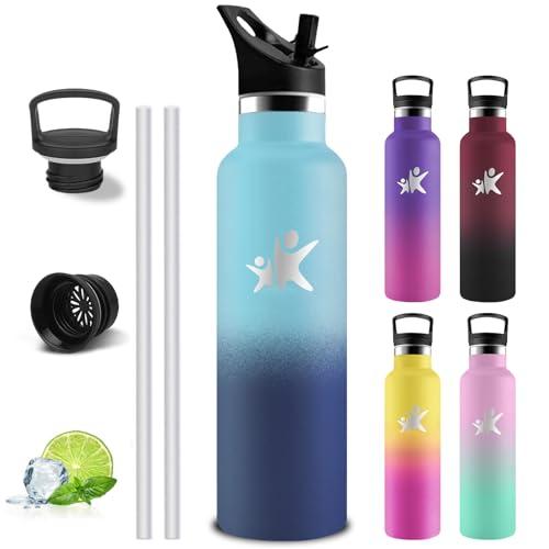 Borraccia Termica, Borraccia 1 litro, Bottiglia Termica, Senza Perdite, Borracce Termiche, Mantiene Caldo per 12 Ore/Freddo 24 Ore, Borracce Termiche per Fitness, Trekking, Campeggio, Yoga