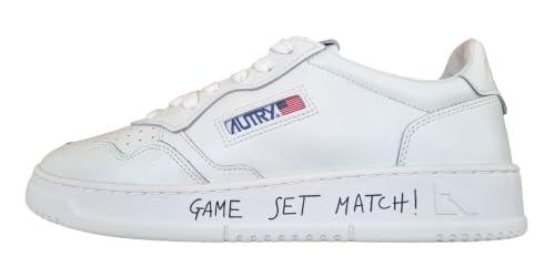 AUTRY Scarpe Sneakers Uomo in Pelle Medalist Match AULM ML08 Bianco 43