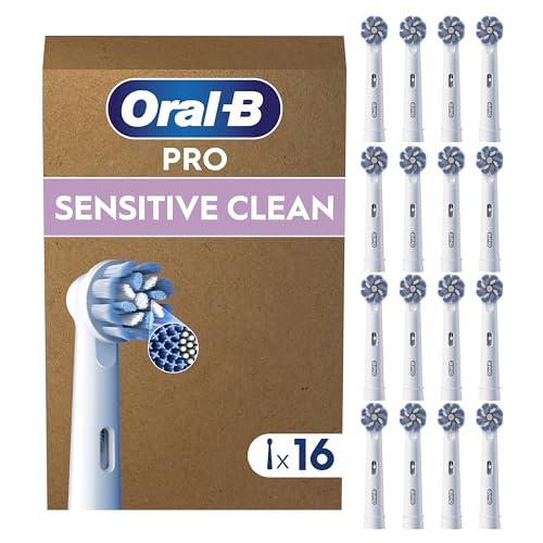 Oral-B Testine di Ricambio Pro Sensitive Clean, Bianche, 16 Ricambi