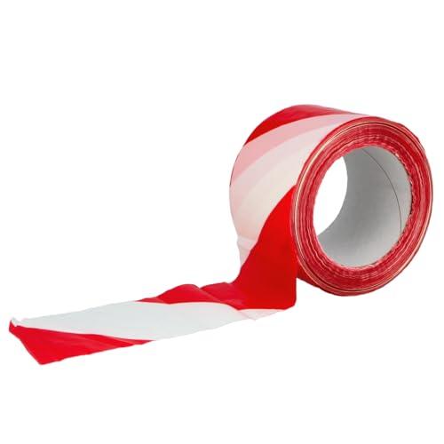 Amig - Nastro di Segnalazione - Per Delimitare Aree e Zone di Pericolo - Non Adesivo - Polietilene LDPE - 70 mm x 200 m - Rosso e Bianco