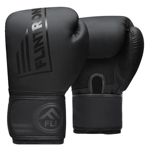 Flintronic Guantoni da Boxe in Pelle, Guantoni Boxe Unisex Adulto, Guanti da Box Muay Thai e Allenamento, Guanti Da Box da Allenamento, Muay Thai, MMA, Arti Marziali, Sacchi Pugilato