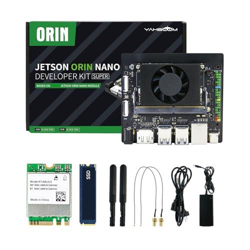 Yahboom Jetson Orin Nano SUPER 8GB Development Kit 67Tops,256G SSD Ubuntu 22.04 System Artificial Intelligence Robot Kit (Orin Nano 8GB Dev kit)