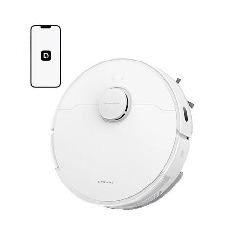 DREAME D20 Robot Aspirapolvere, Aspirazione 13.000 Pa, Doppia Spazzola Antigroviglio, Navigazione LDS, Aspirapolvere e Lavapavimenti 2 in 1, Pavimenti e Tappeti e Moquette,Batteria da 5.200 mAh,Bianco