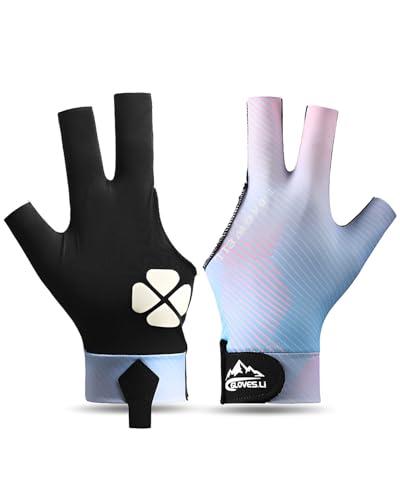 TPZORJX 1PCS Guanti da Biliardo a Tre Dita,guanto biliardo mano sinistra,billiard glove,Guanto da Biliardo,Guanti da Biliardo Snooker,Guanti da Piscina Antiscivolo,Guanti da Piscina Traspiranti