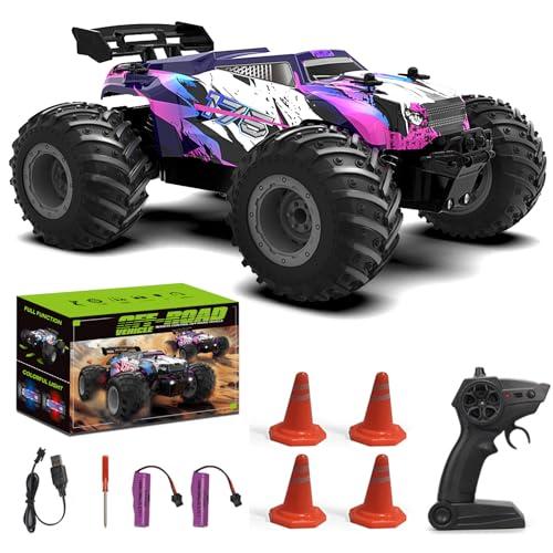 FEIMUOSI Macchina Telecomandata Auto Rc Cars: 2,4 GHz 1:18 All Terrain Offroad Auto Telecomandata con 2 batterie und luci a LED, 20 km/h Macchina Radiocomandata, Perfetto Regalo per Bambini e Ragazzi
