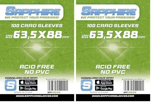 Red Glove - 100 Sapphire Sleeves Green 63,5 x 88 SPGREEN