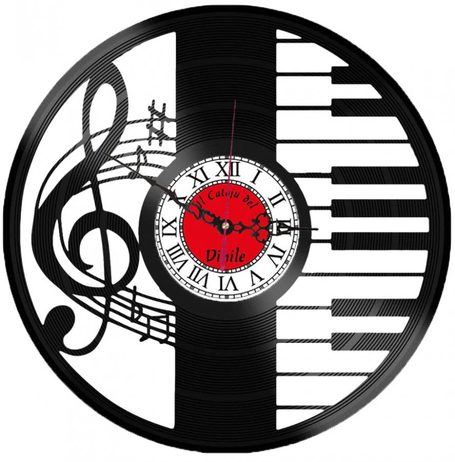 Orologio da Parete in Vinile, idea regalo per gli amanti della musica, pianoforte, violino, music is life