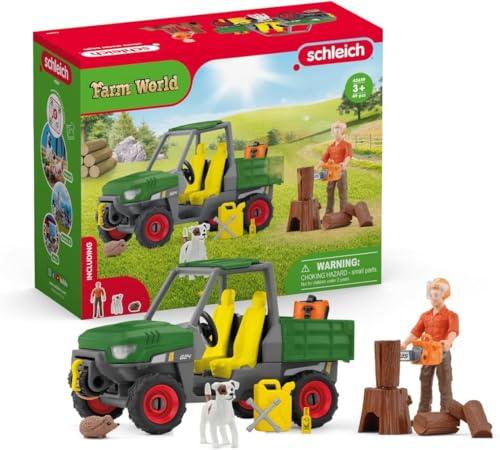 schleich 42659 Lavoro nei boschi, da 3 anni, FARM WORLD - Playset, 49 pezzi