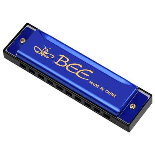 OFFCUP Armonica a Bocca per Bambini, Armonica Diatonica a 10 Fori, Armonica Giocattolo in Do Maggiore, Per Giocatori Professionisti Principianti Studenti Regali, Regalo per Amici Adulti (Blu)