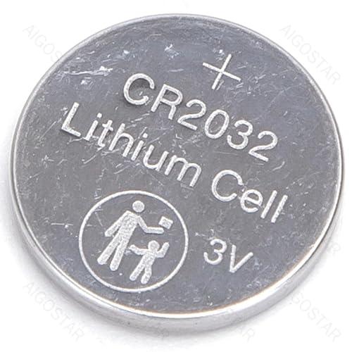 Batteria a bottone CR2032 da 3 V, Confezione da 5 Unità, Ideale per Dispositivi Elettronici, Giocattoli e Orologi.