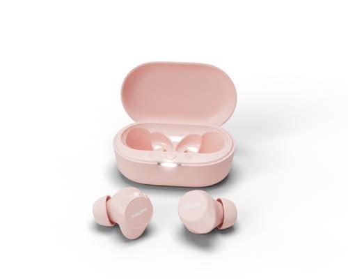Philips TAT1209PK Cuffie auricolari Bluetooth True Wireless - Auricolari piccoli, Valore importante, Audio naturale con bassi dinamici, Chiamate chiare y Alloggiamento per ricarica tascabile - Rosa