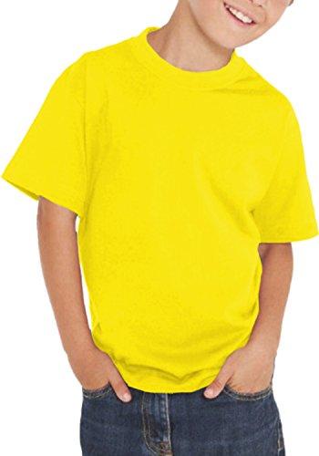 Maglietta T-Shirt Bimbo Bimba - 100% Cotone - 150 Grammi - JHK MOD. TSRB TSRK 150 (9-11 Anni, Giallo)