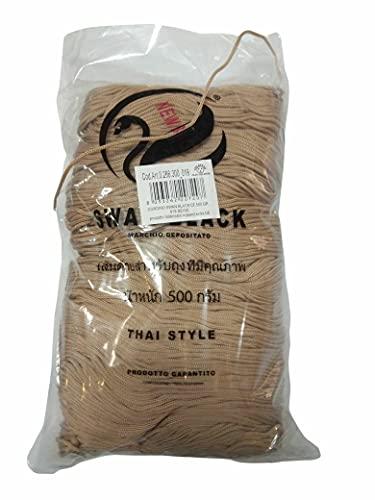 Tre sfere il Cordoncino Swan Black Thai Beige per confezionare Borse Artigianali e Pochette Fai da Te all' Uncinetto o con Ferri da Maglia per Realizzare i Tuoi lavori Hand Made