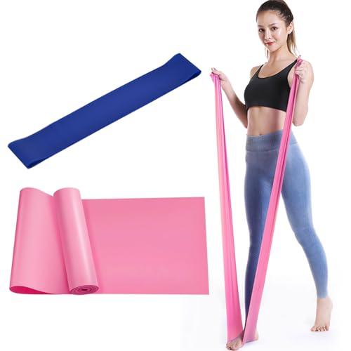 Elastici Palestra,Fitness Resistance Band Elastici per Fisioterapia Esercizi Yoga, Pilates, Schiena Stretching, Sviluppo Muscolare,Casa, Palestra
