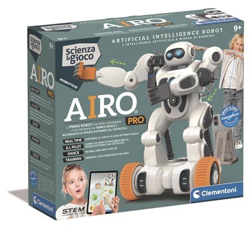 Clementoni Scienza e Gioco Robotics - AIRO PRO, Robot da Assemblare, Bambini 9+ Anni, con APP Dedicata e Tecnologia AI, Imita Movimenti con l'Intelligenza Artificiale, 6 Motori, Lingua Italiana, 19449