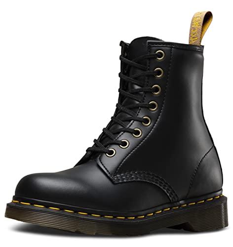 Dr. Martens Vegan 1460 Black Felix Rub Off, Scarpe Stringate Basse Brogue Unisex Adulto, Nero, 40 EU