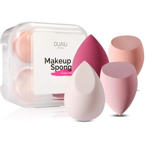 Spugnette trucco FILY DUAIU 4pz Set di Beauty Blender Spugnetta fondotinta on per Fondotinta Liquido Cipria e Crema Make Up