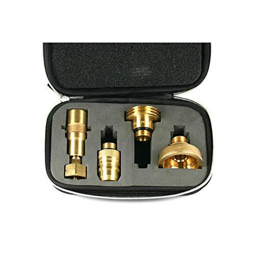 Drehmeister Set di adattatori per bombole in Valigetta per Il riempimento di bombole di Gas con Filettatura KLF G.12 (bombole di Gas tedesche)