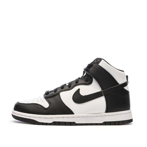 NIKE Dunk High Retro, Sneaker Uomo, White Black Total Orange, 42.5 EU