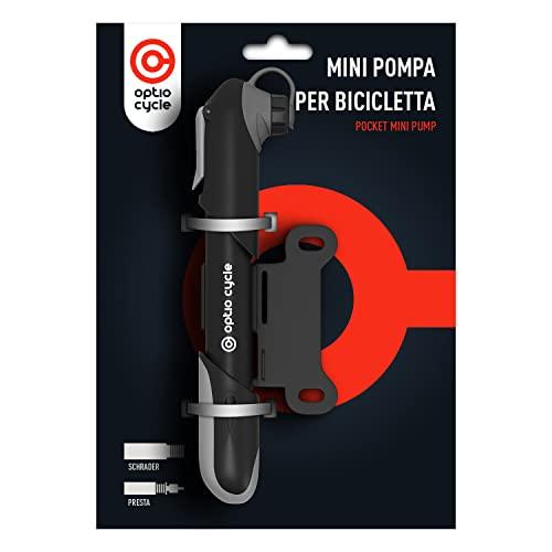 Mini Pompa per Bicicletta 120 PSI / 8,3 Bar – Pompa Bici Portatile Plastica Compatta a Mano per Valvola Presta e Schrader | Pompetta da Telaio per Gonfiar Gomme Bici da Corsa, MTB, Mountain Bike