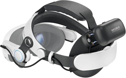 KKCOBVR Q3 PRO Fascia per la testa della batteria 10000mh Compatibile con Quest 3 Estendi 2-3H Tempo di utilizzo Sostituzione della fascia per la testa Elite