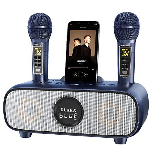 Cassa Bluetooth Karaoke,Aggiornamento karaoke con2 UHF Microfoni Wireless professional,Karaoke Professionale Completo,Supporto AUX/USB/TF,Ideale per Karaoke Domestico,Feste Canore