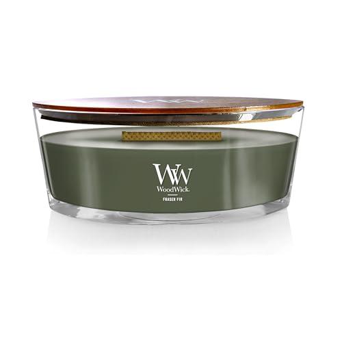 WoodWick Candela profumata Ellipse | Fraser Fir | Con Stoppino Scoppiettante | Fino a 50 ore