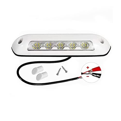 Aiuphing Luce Esterna per Camper, LED 12V per Caravan, Tenda, Portico - Lampada Bar Senza Foratura, Parete Interna per RV Van Bus (Bianco)