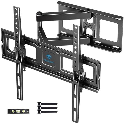 PERLESMITH Supporto TV Parete per 26-60 Pollici, Staffa TV con Girevole ed Estendibile, Braccio TVs Max VESA 400x400mm fino a 40kg con Livella a Bolla PSMFK10