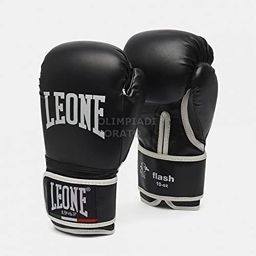 LEONE 1947, Flash Guantoni da Boxe, Unisex – Adulto, Nero, 10OZM, GN083