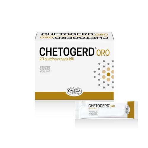 Omega Pharma - Chetogerd Oro con Acido Ialuronico Favorisce il Controllo dell'Acidità Gastrica - 20 Bustine Orosolubili